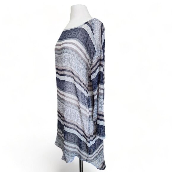 Anthropologie Sam + Lavi Dress sz Small Sheer Sheath Long Slevs Lightweight Boho - Picture 2 of 14